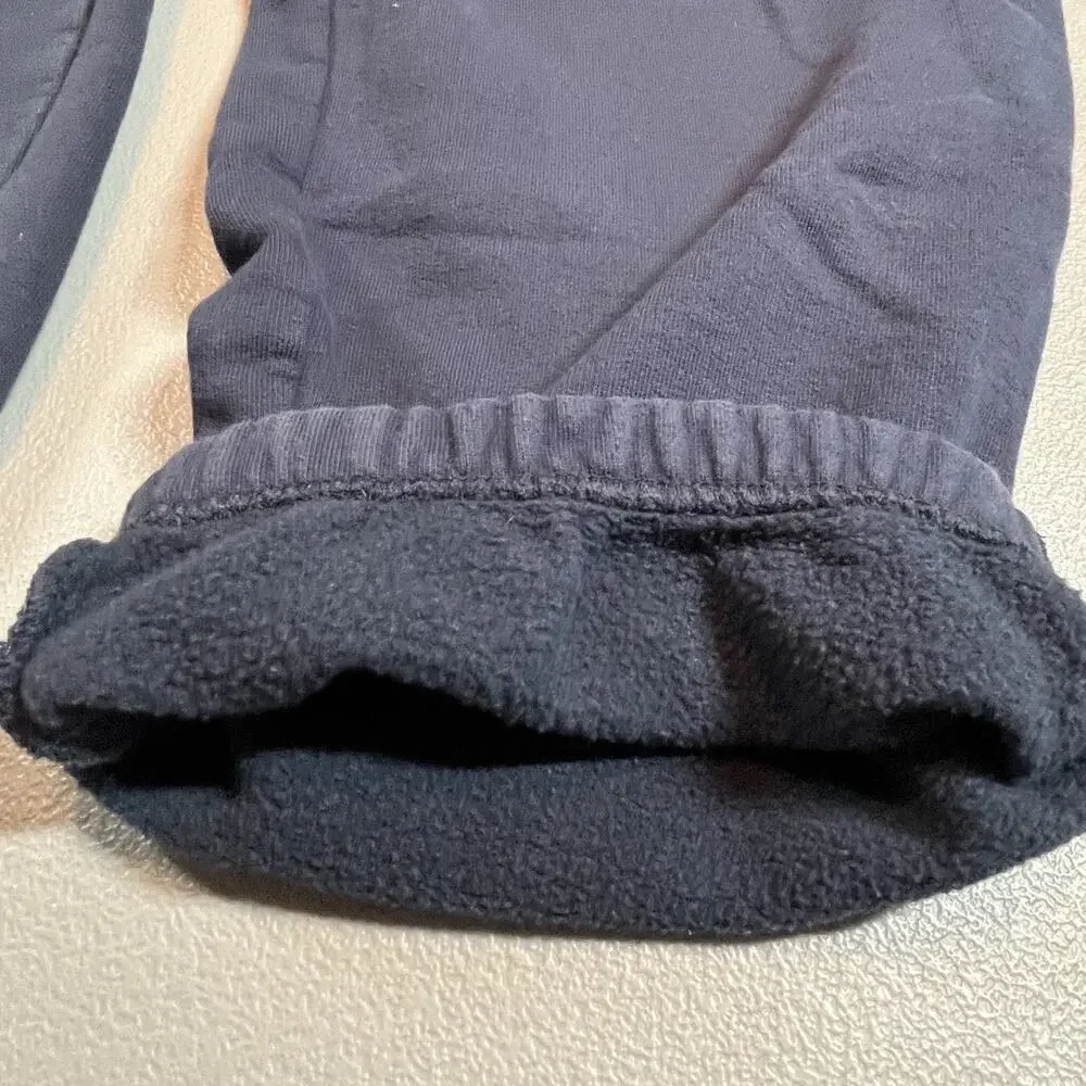 LL Bean Fleece Sweatpants Joggers Size XL Zipper Fly Pocket Blue Athletic 508146